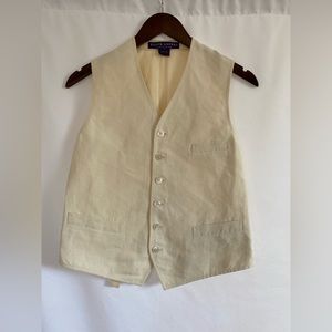 Ralph Lauren Collection Linen/Silk Button-Down Vest